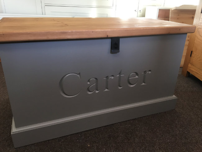 Dark coloured toy box