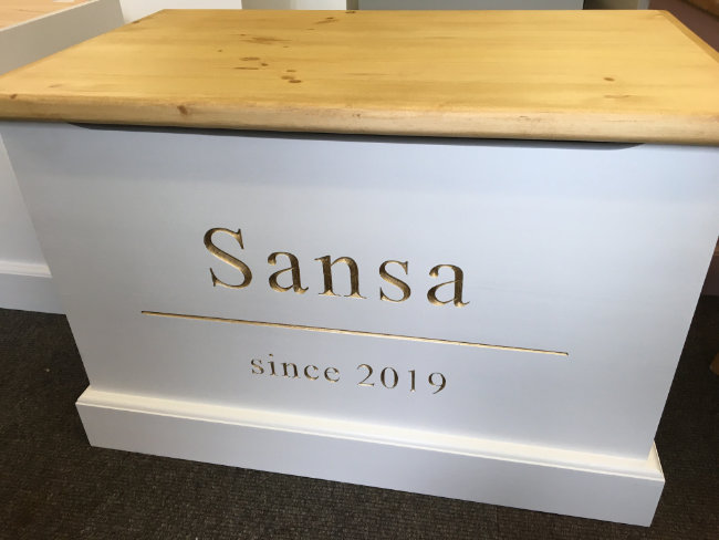 Personalised since D.o.B. toy box